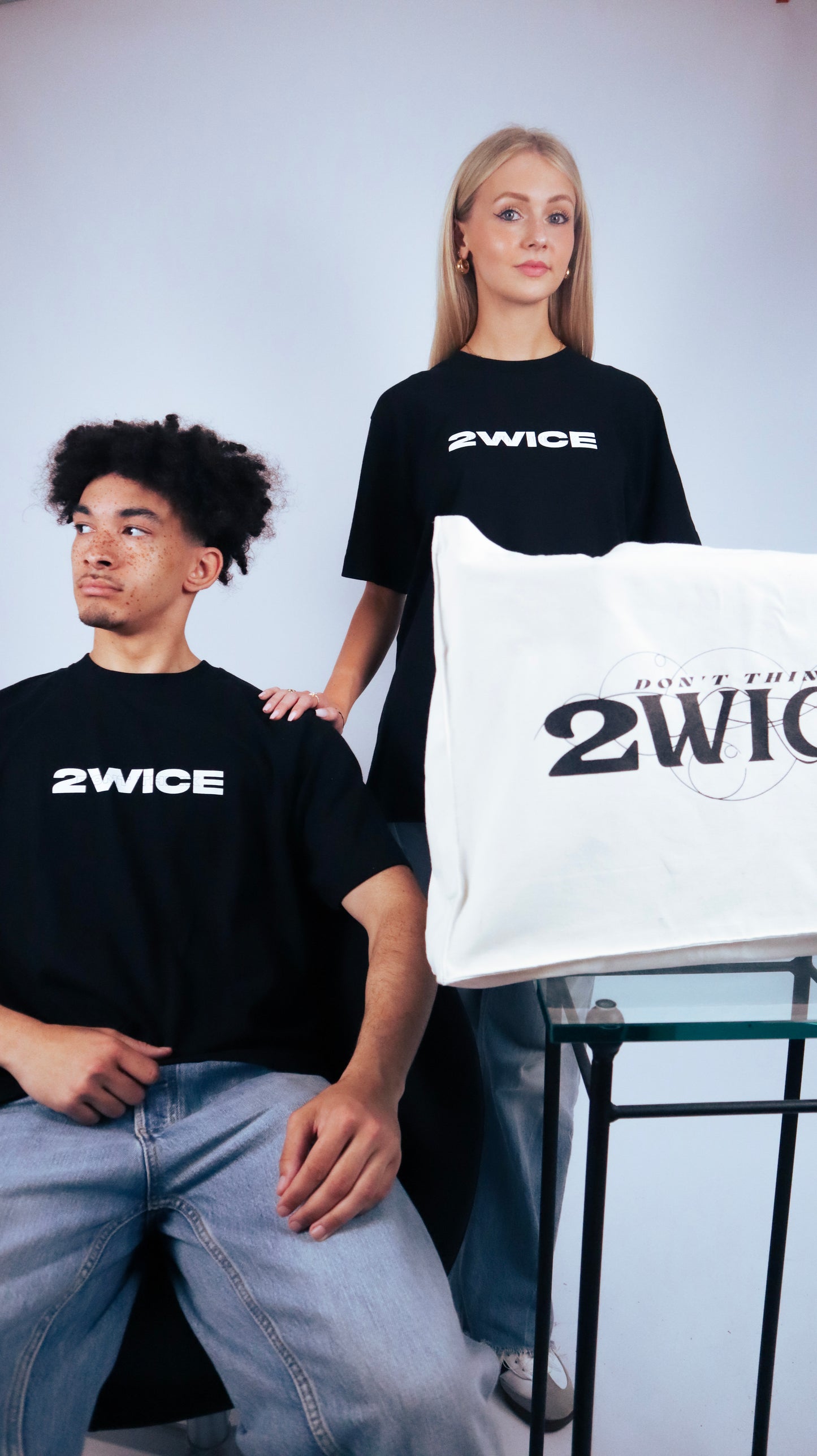DON'T THINK 2WICE SHOPPER BAG