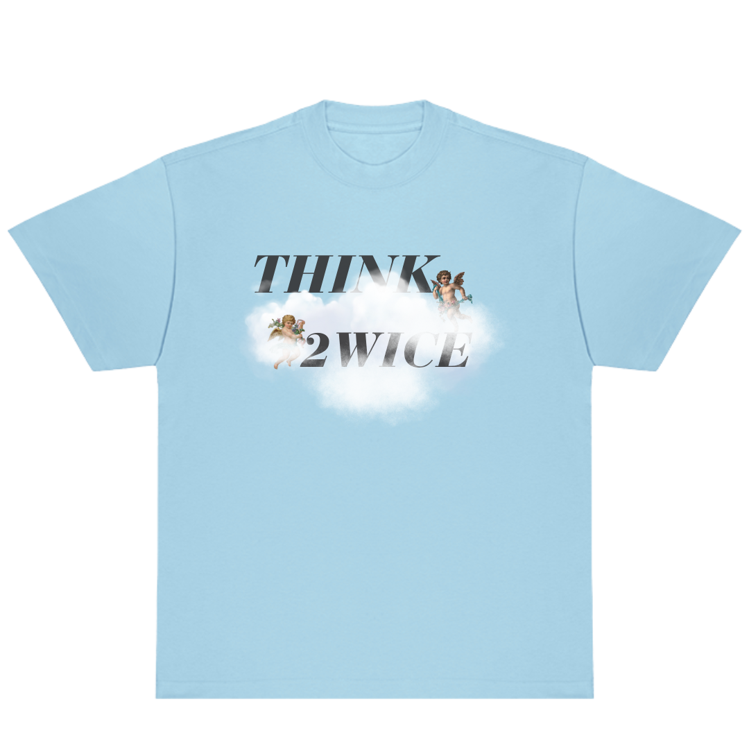 THINK 2WICE T-SHIRT BABY BLAUW