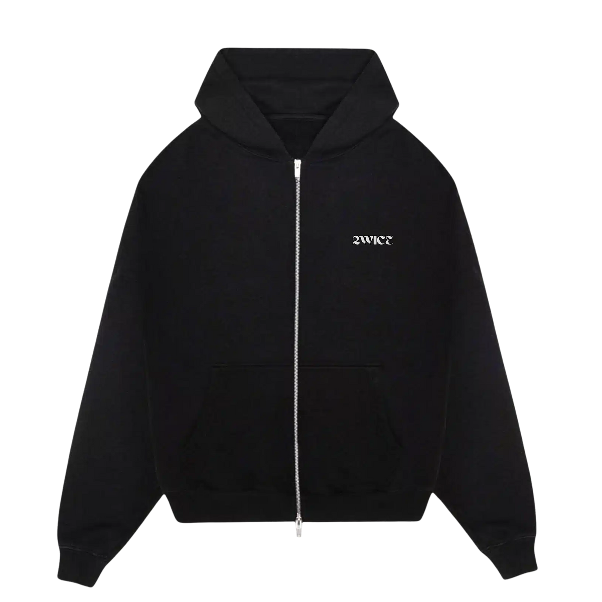 2WICE ZIP UP HOODIE BLACK – 2WICE Clothing