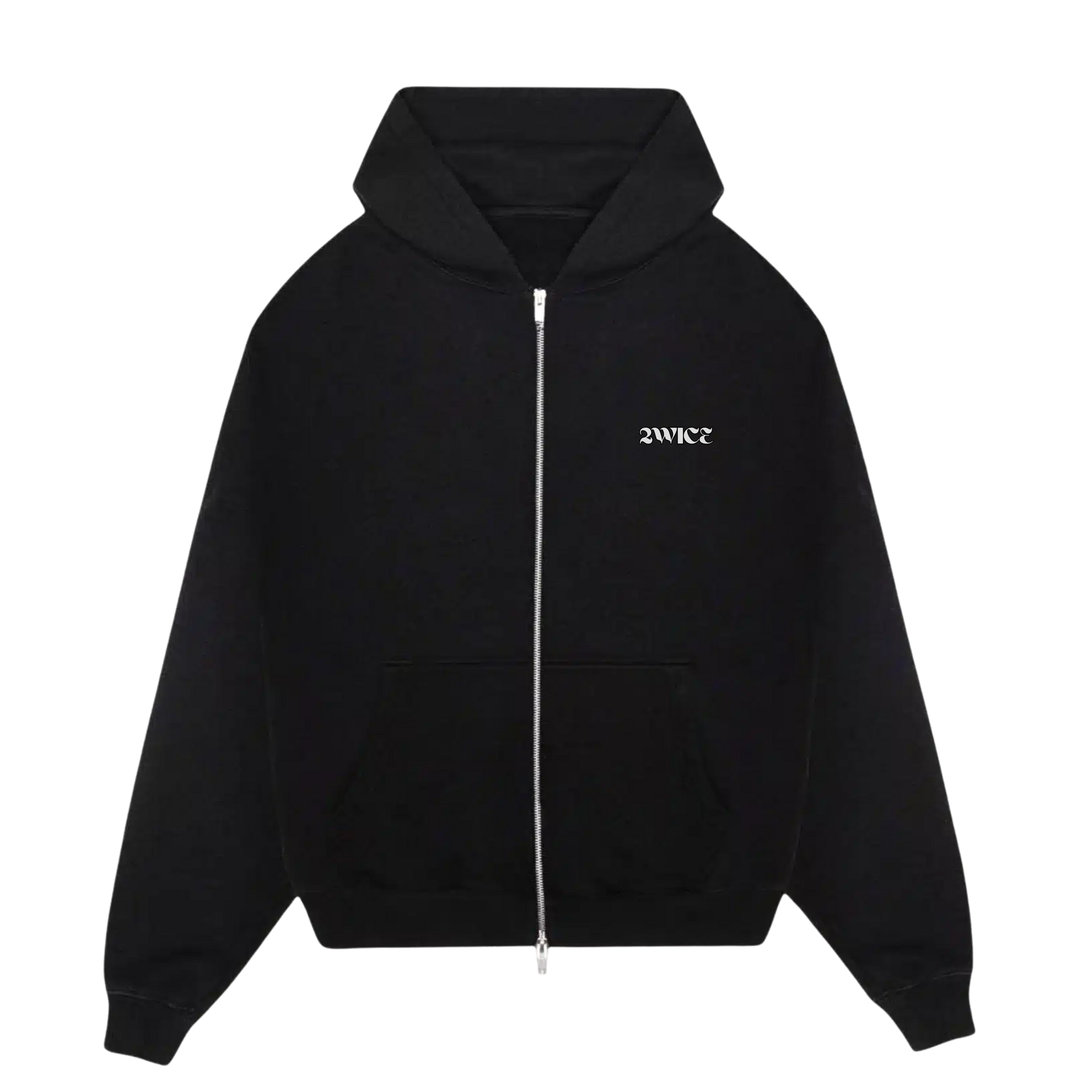 2WICE ZIP UP HOODIE BLACK – 2WICE Clothing