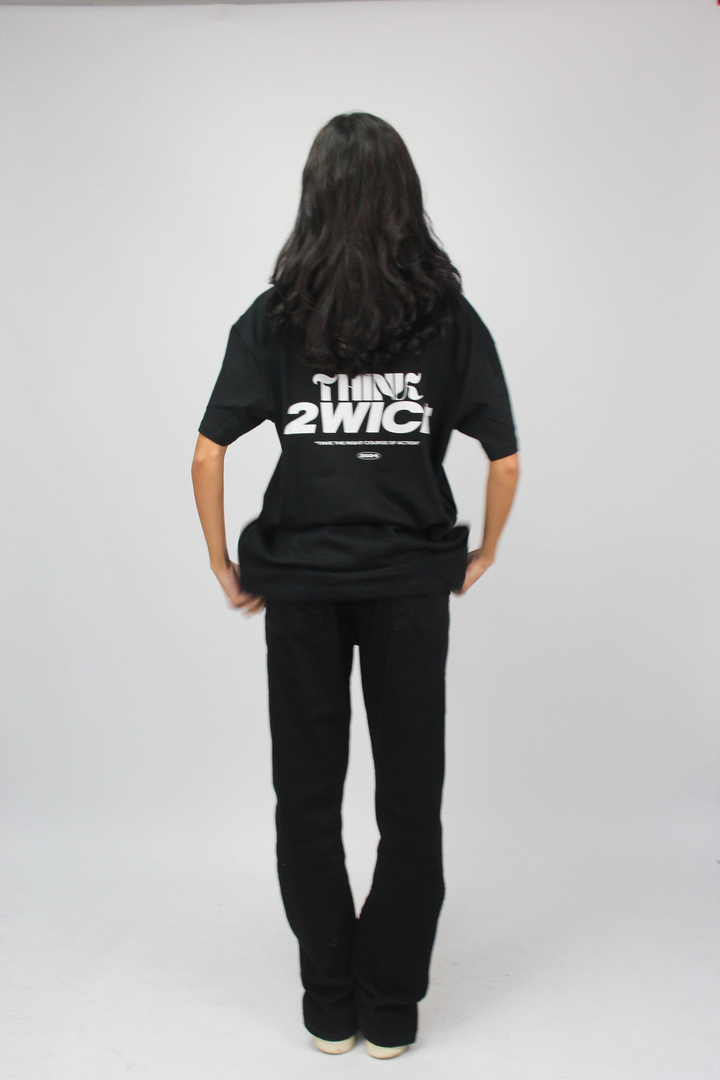 THINK 2WICE T-SHIRT ZWART