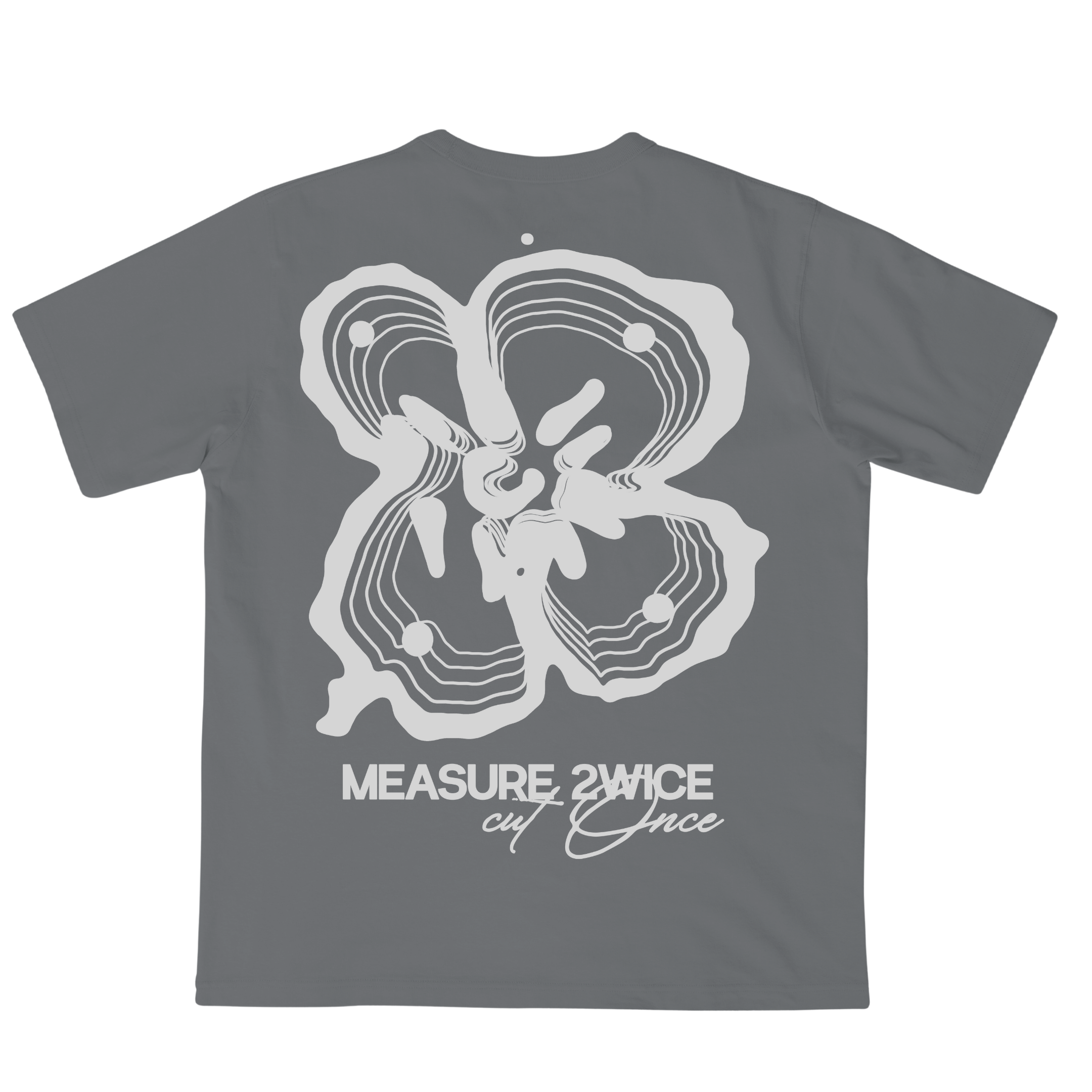 MEASURE 2WICE CUT ONCE T-SHIRT DARK GREY
