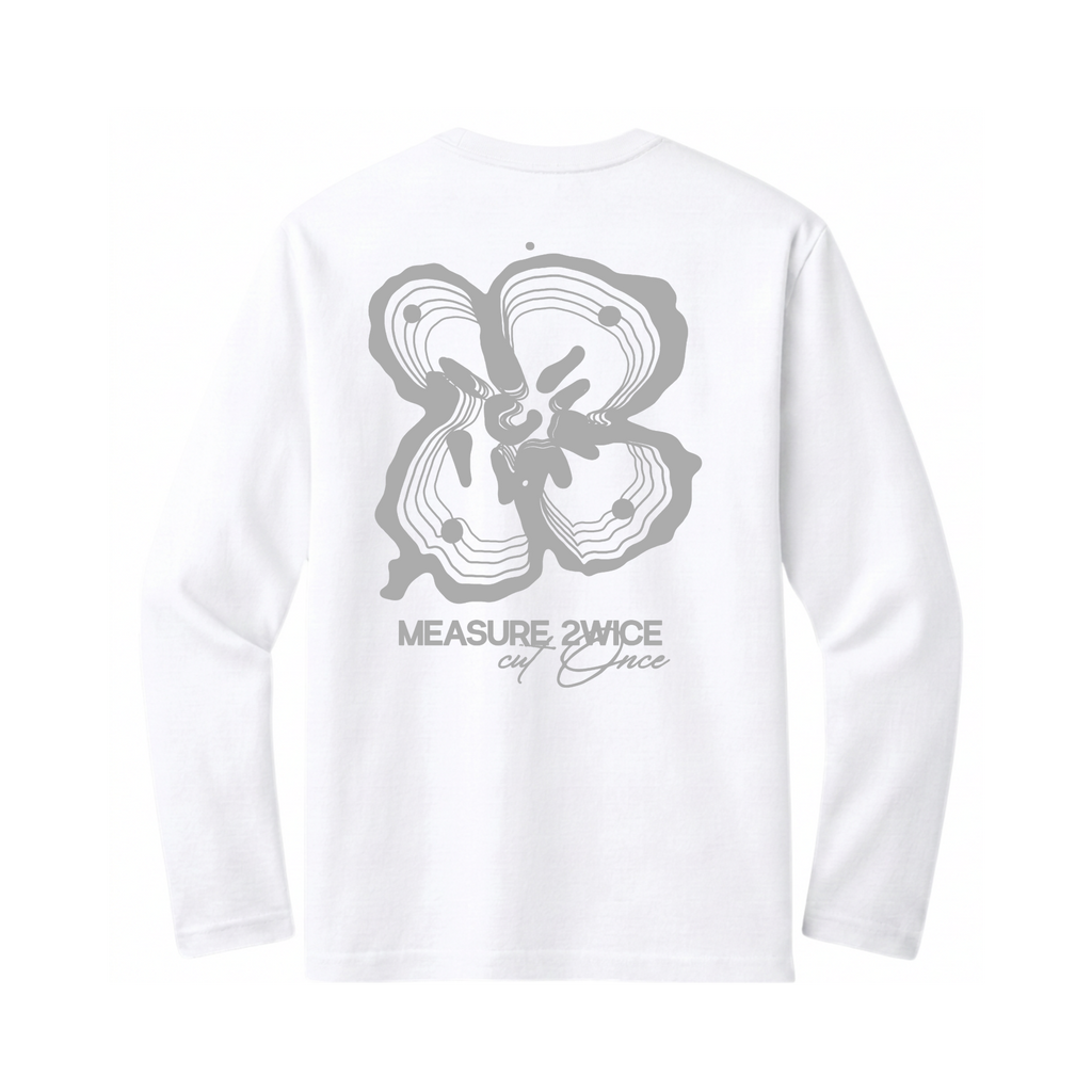 MEASURE 2WICE CUT ONCE LONGSLEEVE T-SHIRT WIT