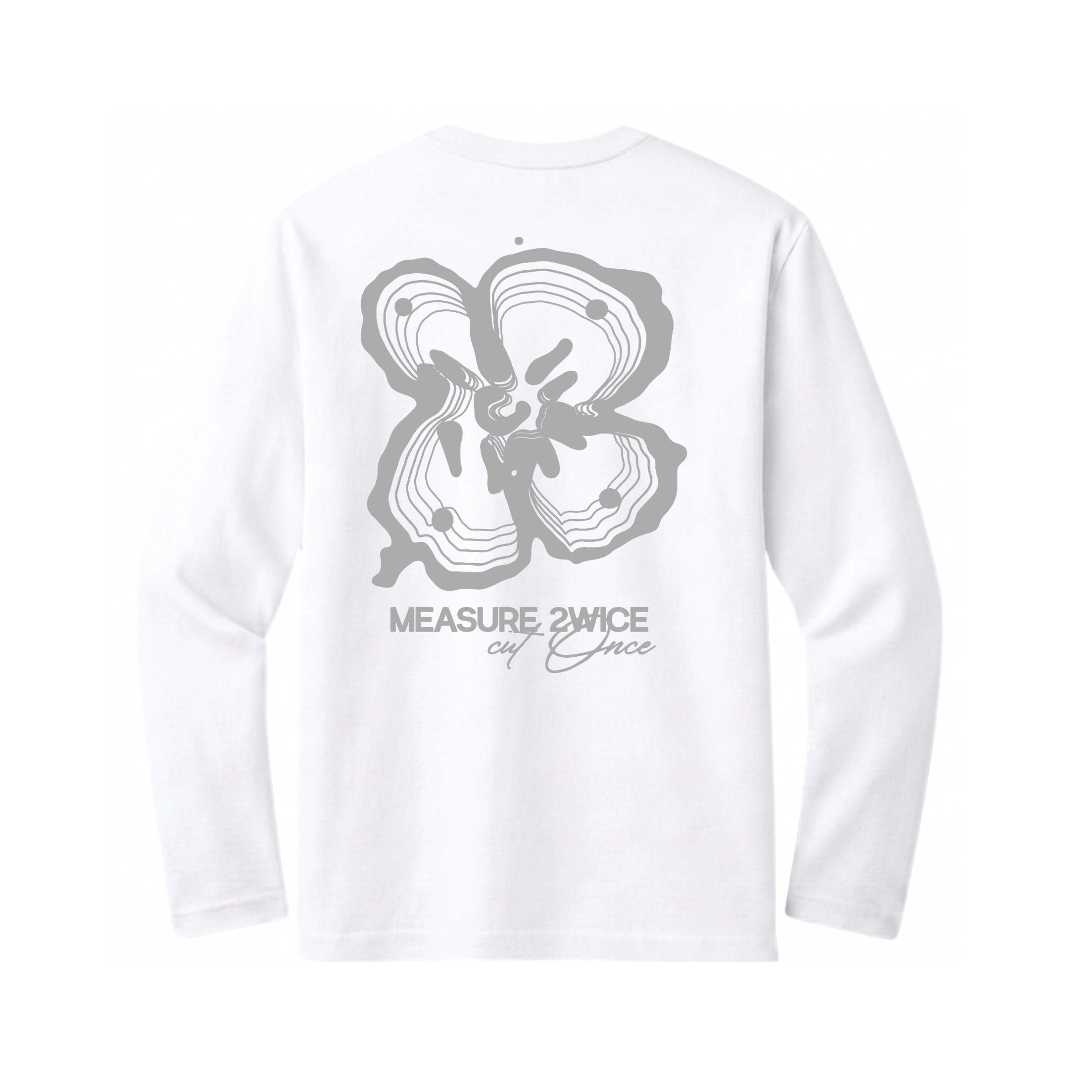MEASURE 2WICE CUT ONCE LONGSLEEVE T-SHIRT WHITE