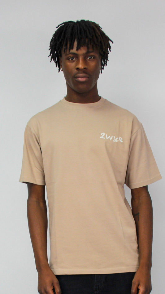 THINK 2WICE T-SHIRT TAUPE