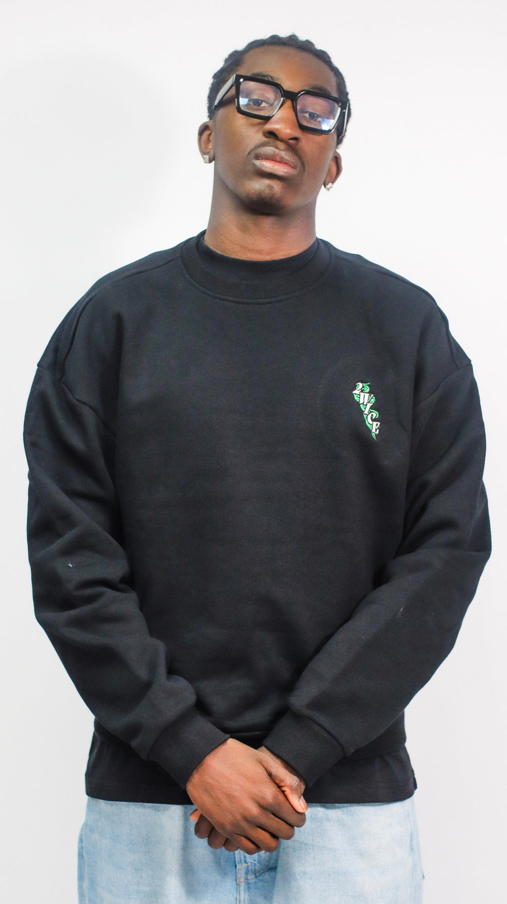THINK 2WICE CREWNECK BLACK