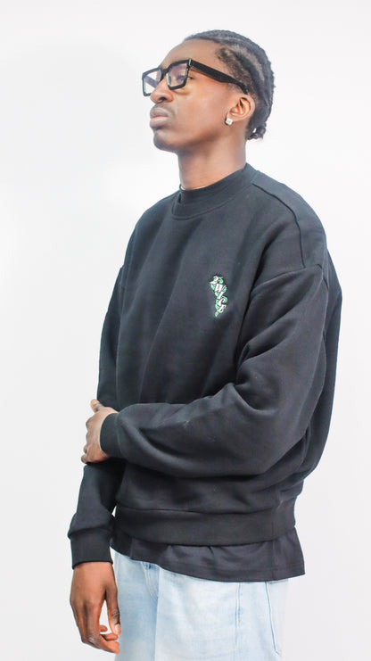 THINK 2WICE CREWNECK ZWART