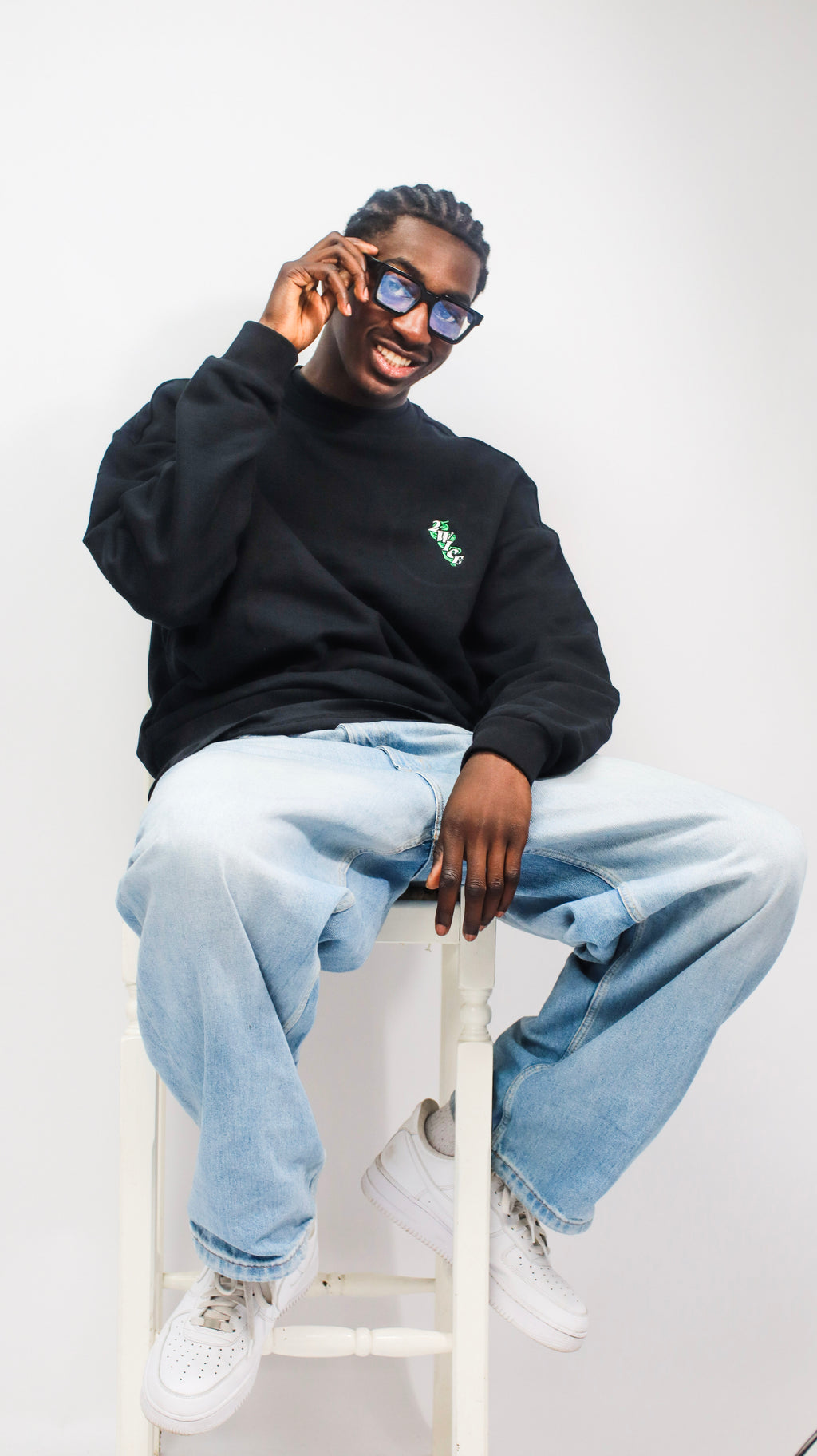 THINK 2WICE CREWNECK BLACK