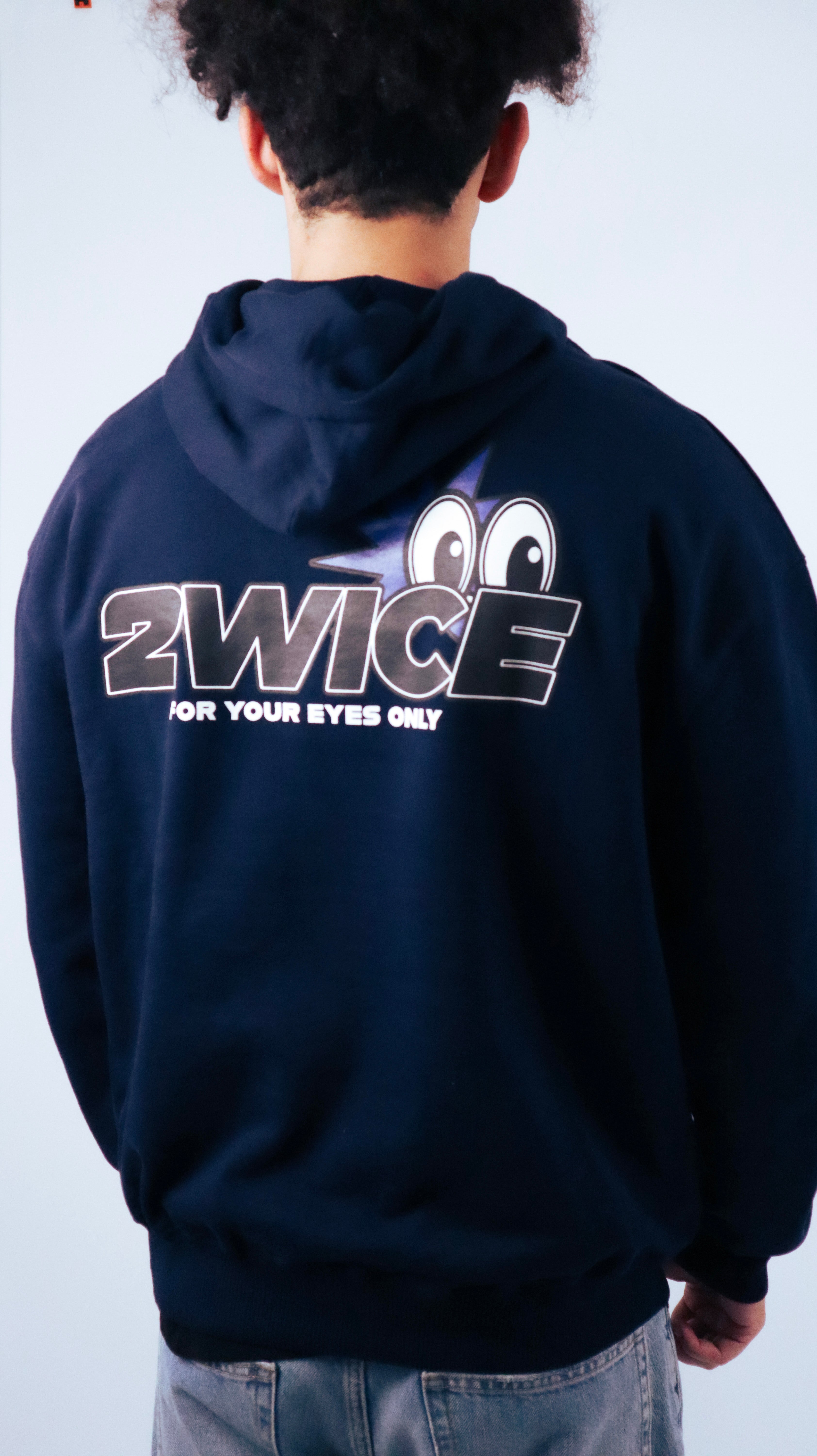 FOR YOUR EYES ONLY HOODIE NAVY