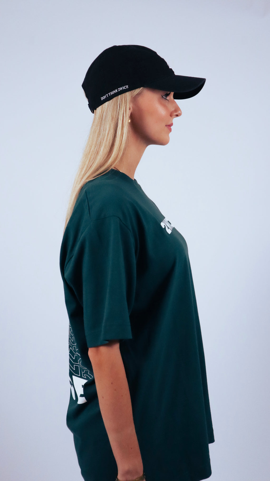 DON'T THINK 2WICE T-SHIRT PINE GREEN