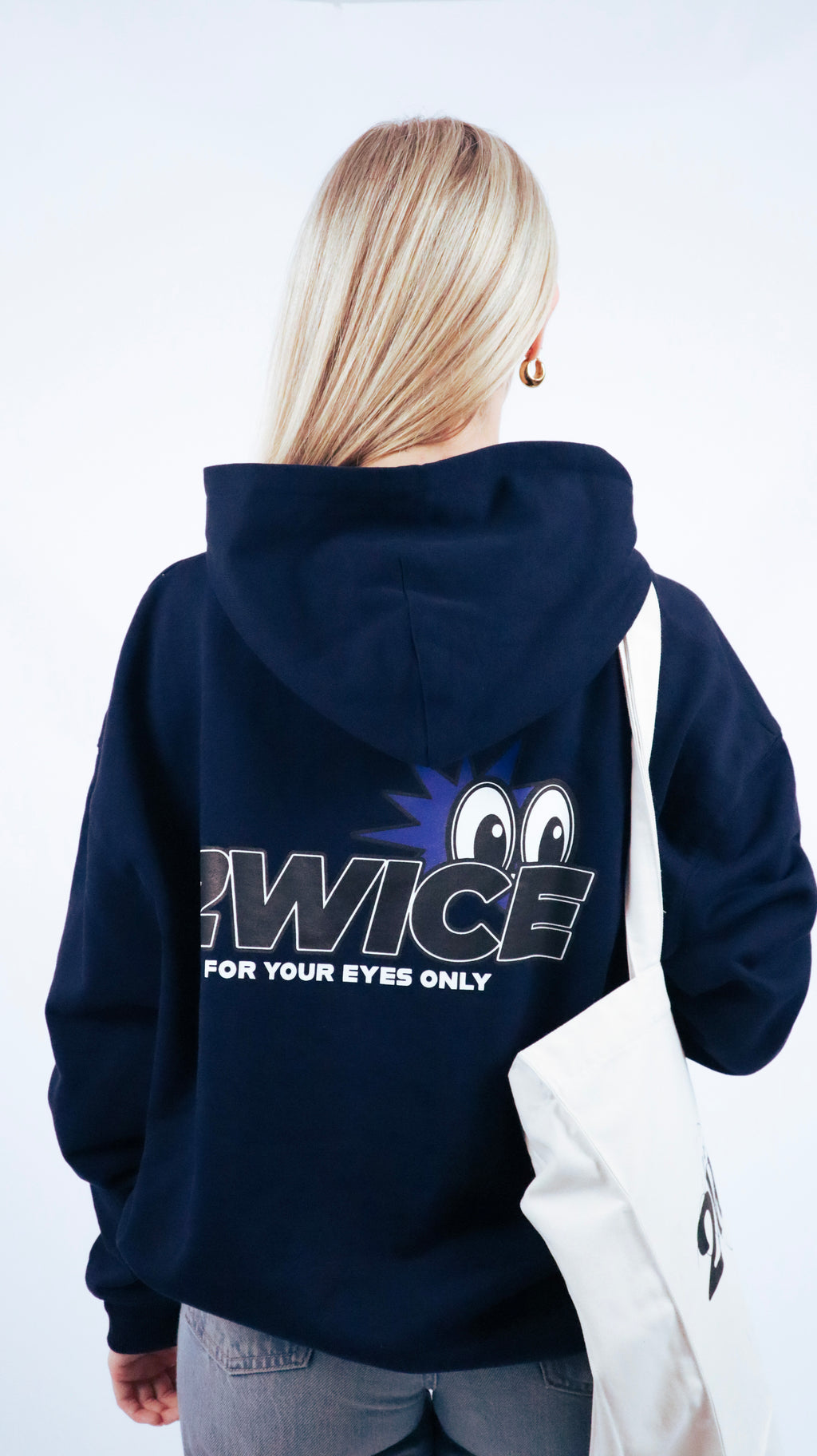 FOR YOUR EYES ONLY HOODIE NAVY