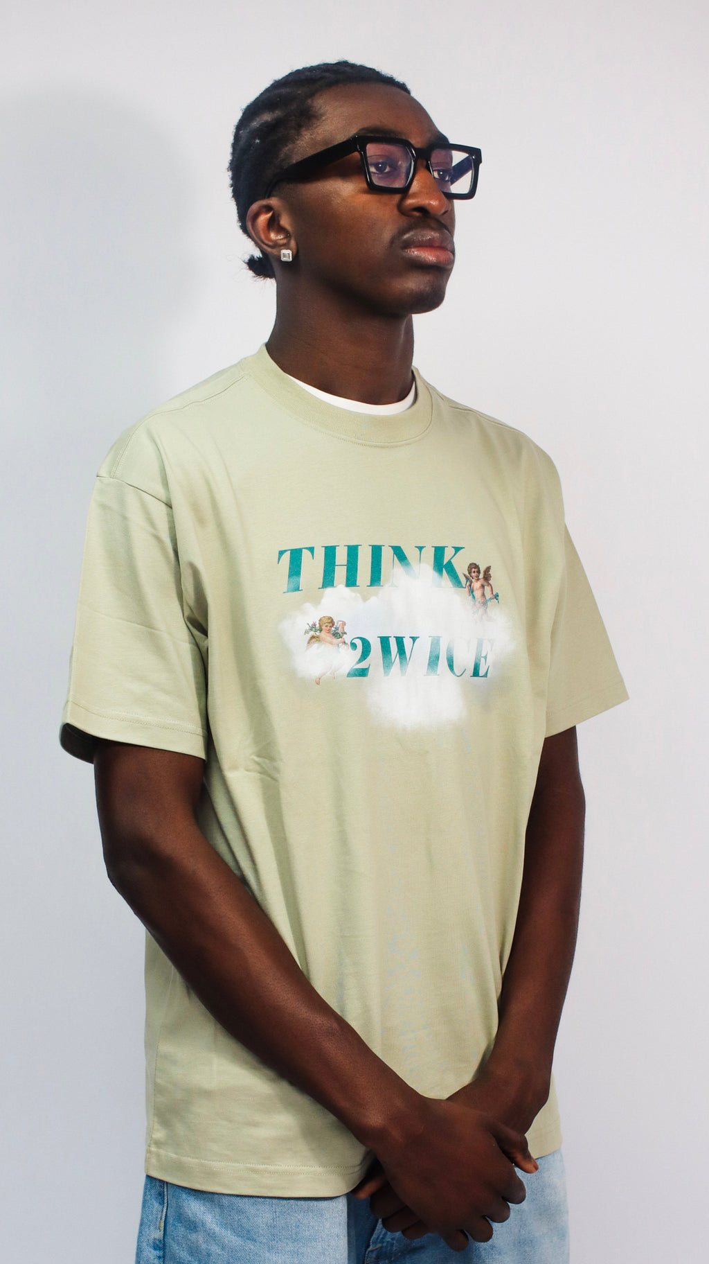 THINK 2WICE T-SHIRT LIGHT GREEN