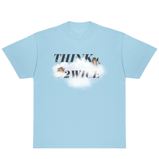 THINK 2WICE T-SHIRT BABY BLAUW