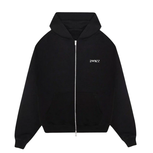 2WICE Zip Up Hoodie Zwart